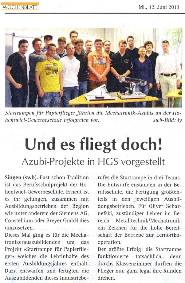 Bericht Wochenblatt